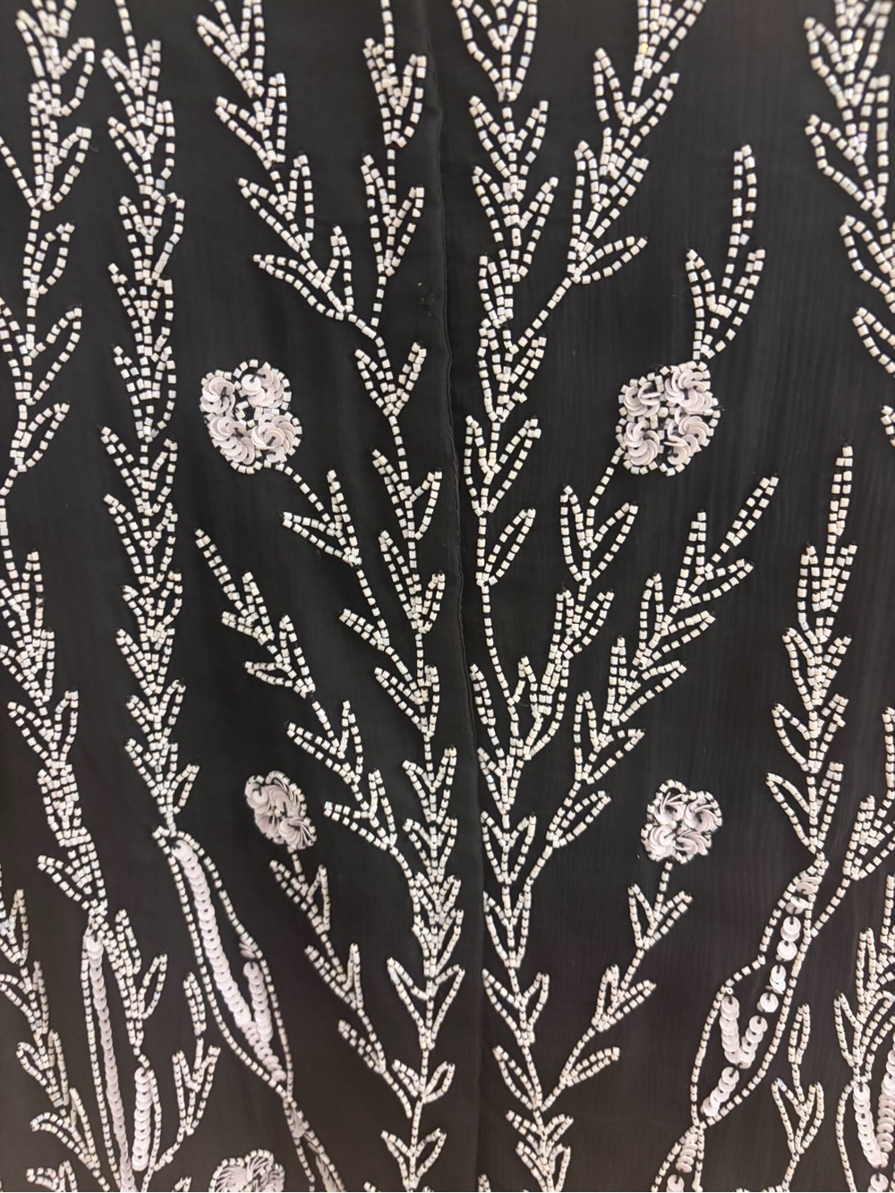 Stenay Black Blouse with White Floral Beading - Picture 6 of 6